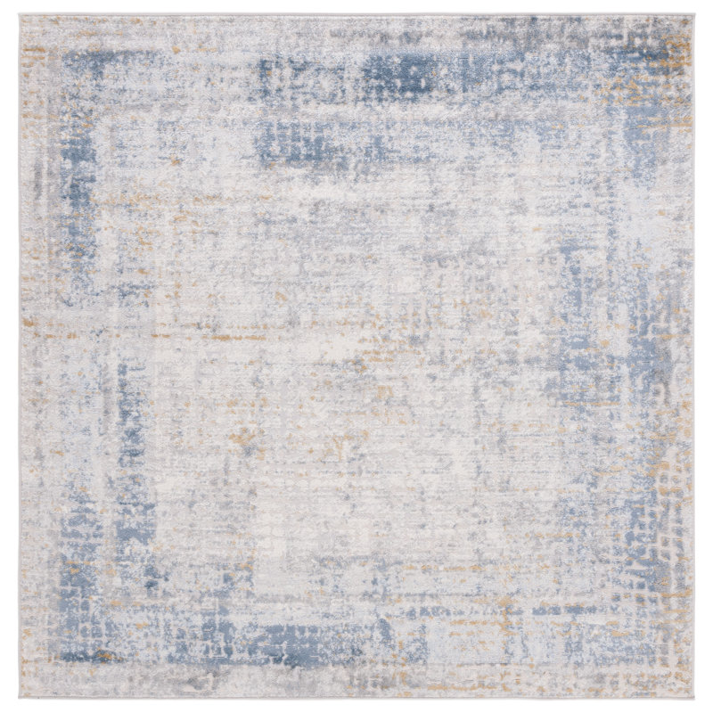 Palma Performance Abstract Rug, Square 6'7"