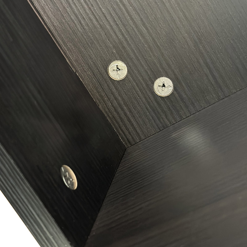 Hexagonal Coffee Table Side Table Nightstand, Black Brown