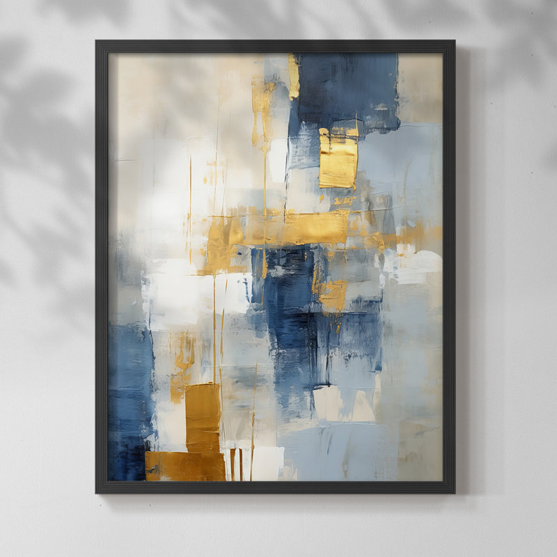 Série ABSTRACT Dxxxx - reproduction encadrée de qualité supérieure - prête à être accrochée - aucun clou requis