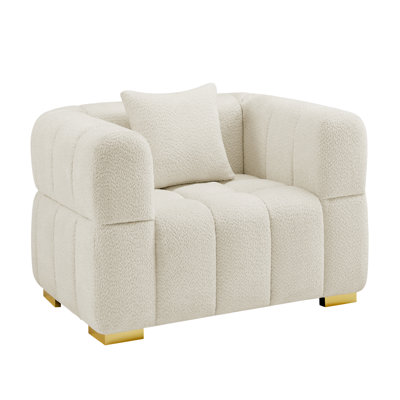 44In Oversized Boucle Tufted Accent Chair