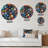 Mystical Marbles II Metal Wall Clock-93383261