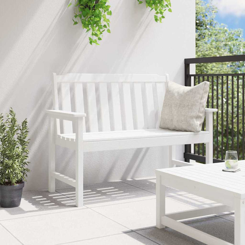 Garden Bench HDPE, White