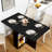 Folding Dining Table with Larger Tabletop（53'' × 31.5''), Drop Leaf Design, 6 Wheels and 2-Layer Storage Shelves, Space Saving Multi-Functional Kitchen and Dining Table, Black-704756494