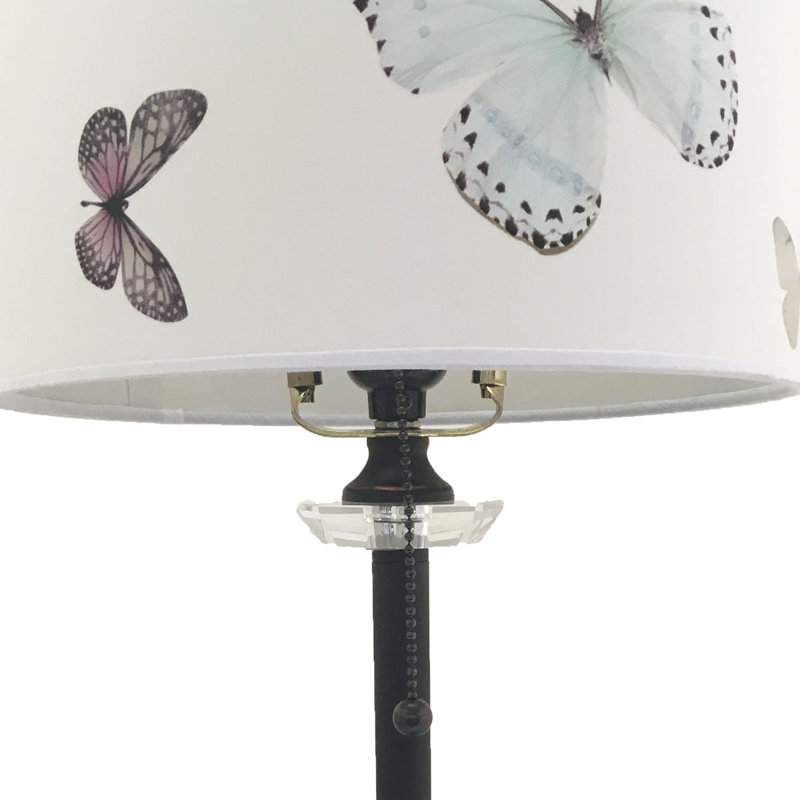 Lampe en cristal 28 po, Bronze