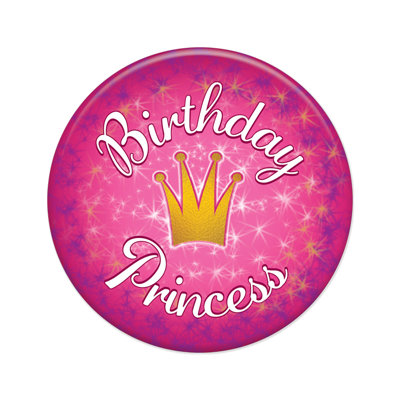 Bouton de princesse d'anniversaire
