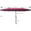 Parasol de patio double 15 pi x 9 pi - Très grand coupe-vent avec manivelle et évents pour la terrasse du jardin