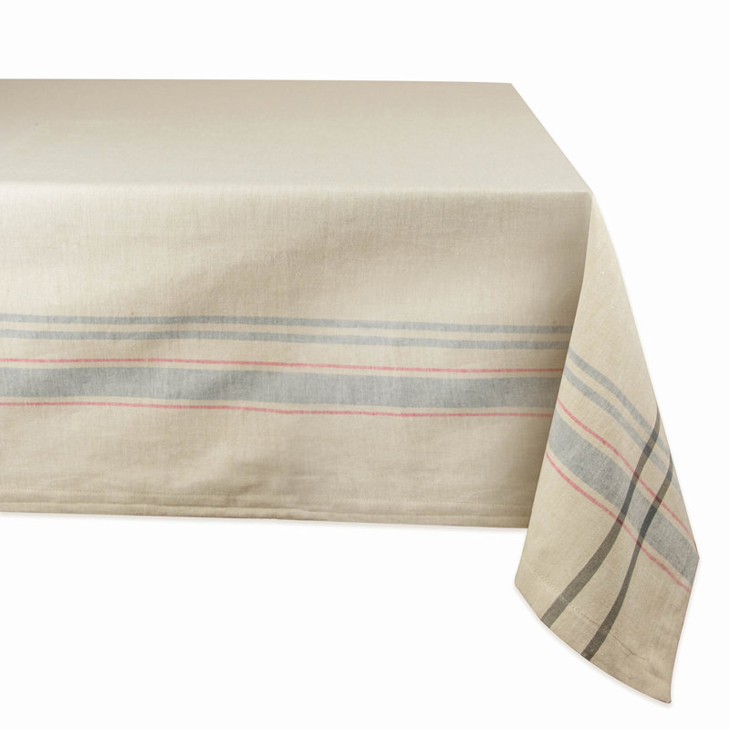 Shelton 100% Cotton Tablecloth, 84" L x 60" W, Gray