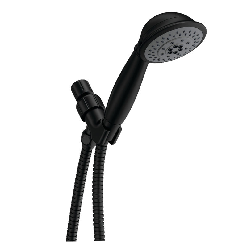 Kingston Brass Vilbosch 5-Function Hand Shower Set with Stainless Steel Hose, Matte Black