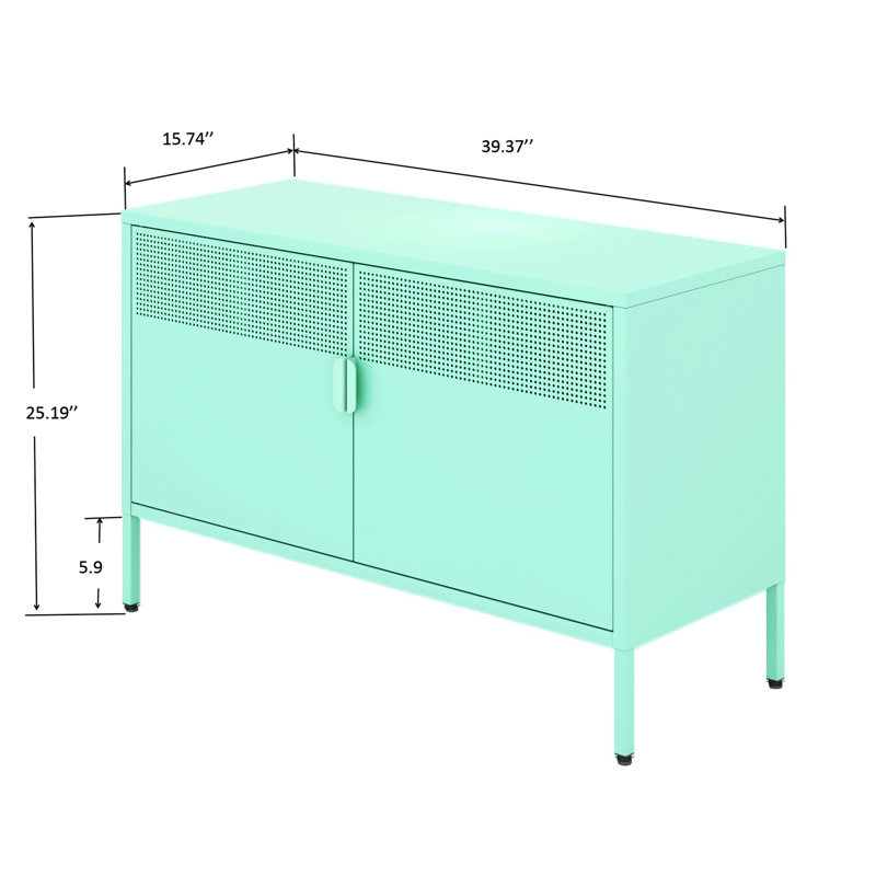 Kaloni TV Stand for TVs up to 42" with Fireplace Included, Green