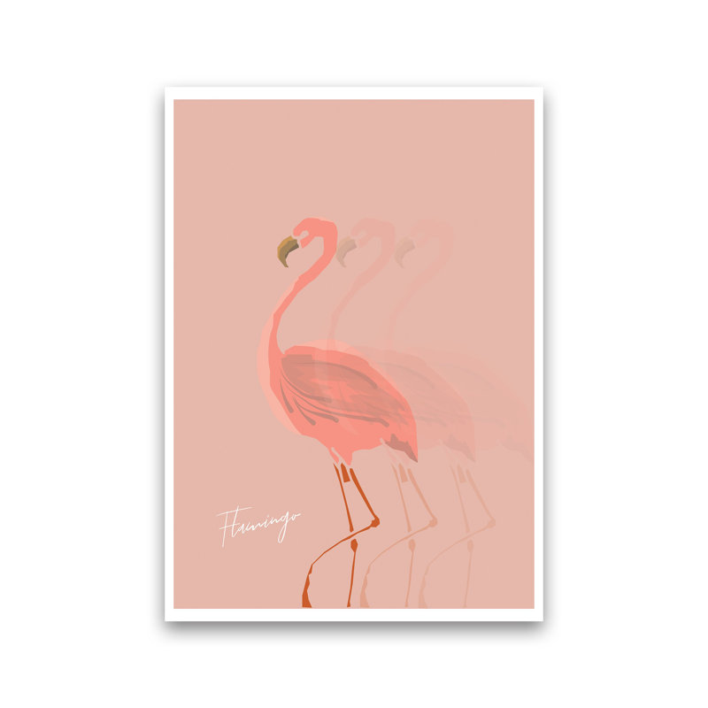 Flamingo Shadow by Pixy Paper - Print, Unframed, 84cm H x 59.4cm W x 1cm D