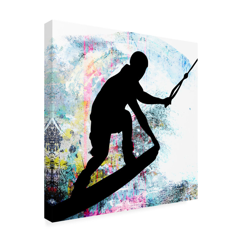 Art sur toile Lightboxjour 6 "Extreme Wakeboard", H 14 po x l 14 po x P 2 po