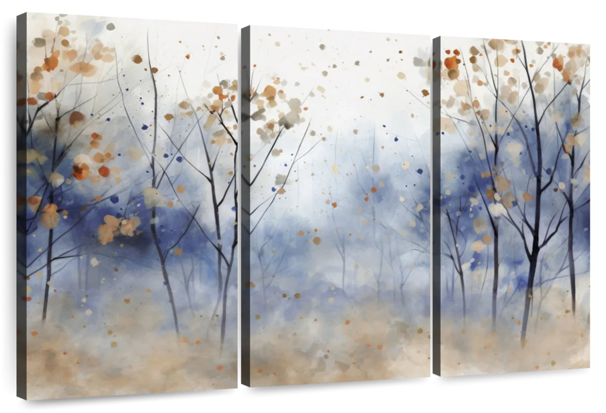 Millwood Pines Alvord Speckled Blue Forest I | Wayfair