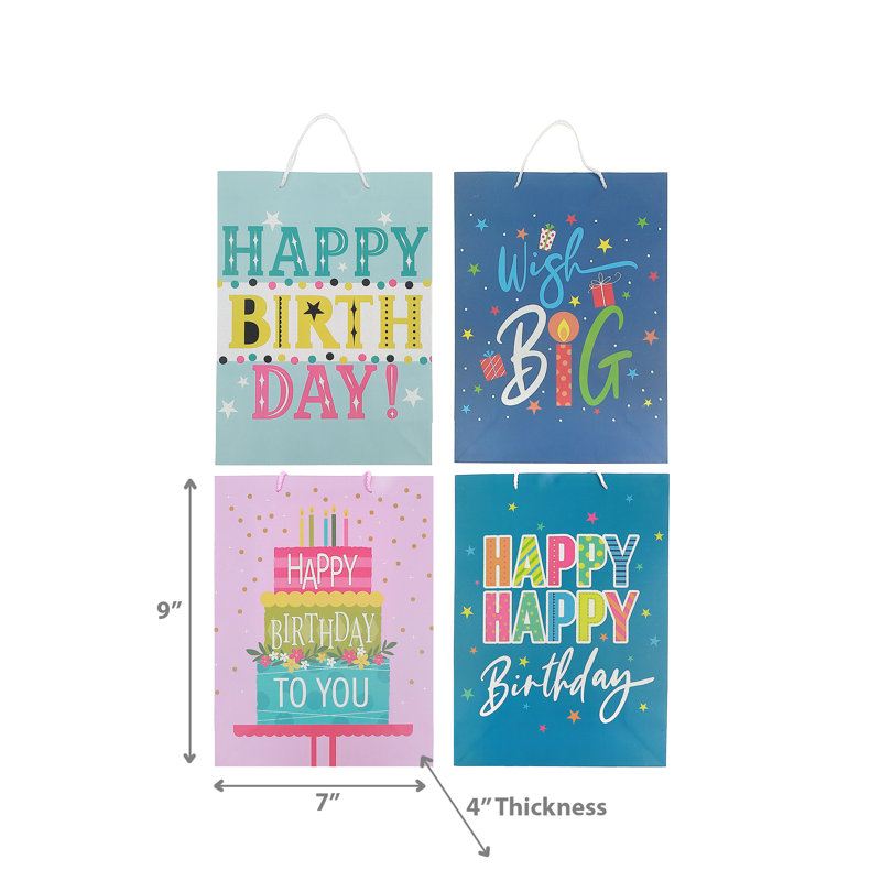 Ensemble de 12 sacs-cadeaux pour fête d'anniversaire