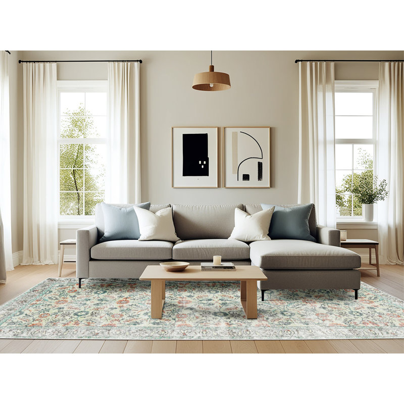 Tapis vert en laine Katy, Rectangle 6 pi x 9 pi