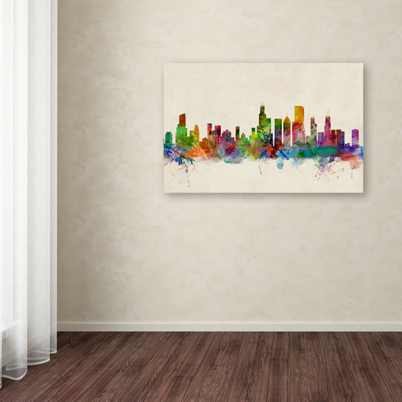 Chicago, illinois, reproduction d’art sur toile tendue, H 16 po x l 24 po x P 2 po