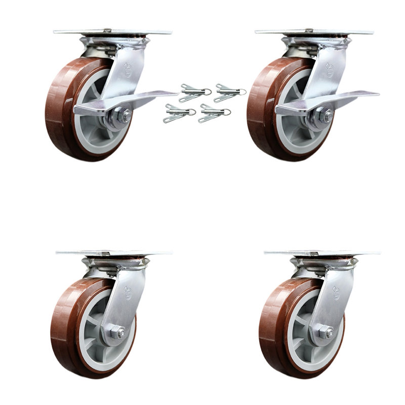 4 Piece Polyurethane Caster Set