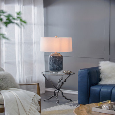 D16.9''Xh28'' Ellis Glass Table Lamp