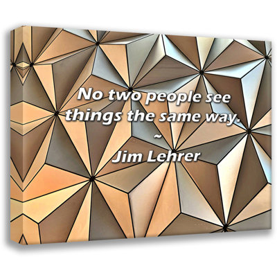 Citation de Jim Lehrer: personne ne voit les choses de la même façon.