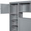 Très grand lit pratique avec armoire intégrée, étagère et douille - agencement merveilleux gris-846798499