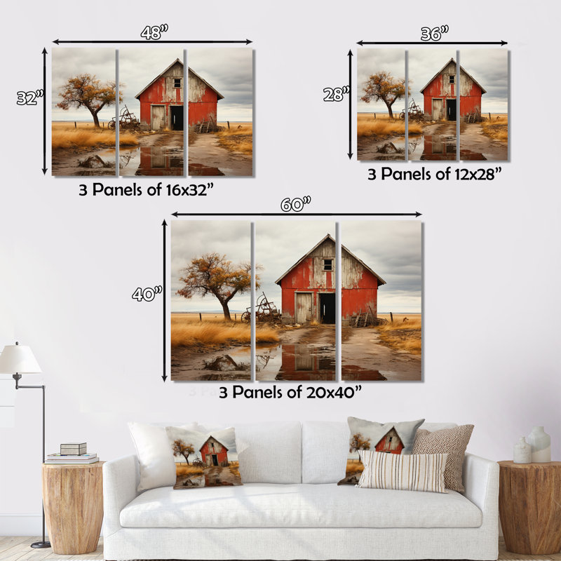 3 pièces Canada Canada Charm II, H 28 po x l 36 po x P 1 po