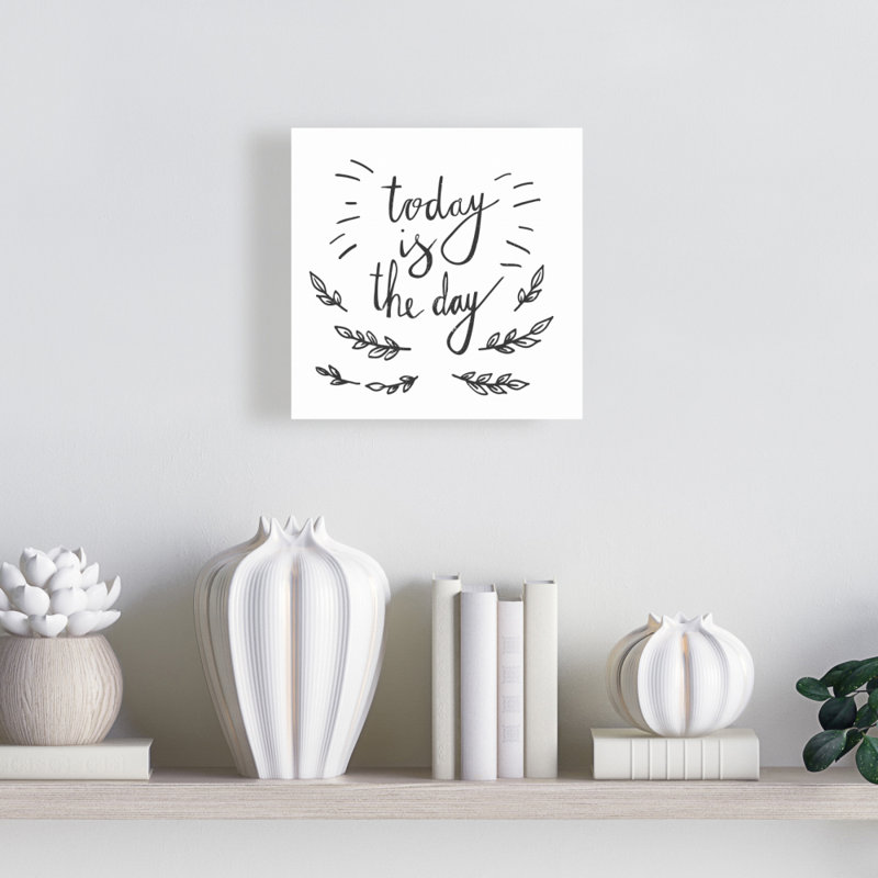 Today is the Day - Toile monochrome à motif pour la décoration de chambre à coucher