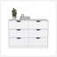 Commode 4 tiroirs, finition blanche-1475116583