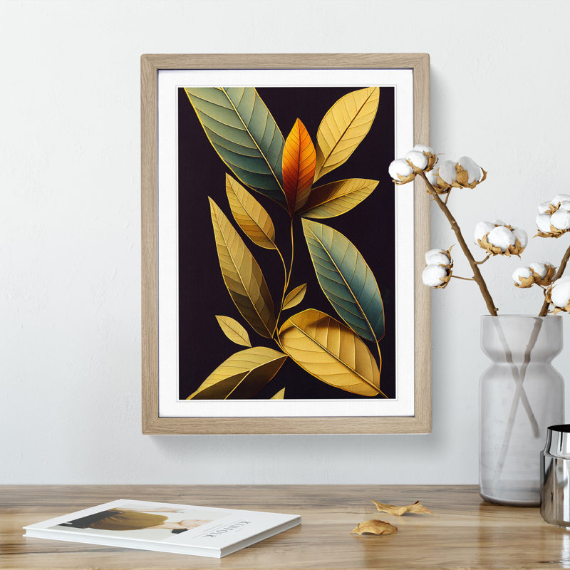 The Lush Leaves - Framed Print, 64cm H x 46cm W x 2cm D, Oak Framed