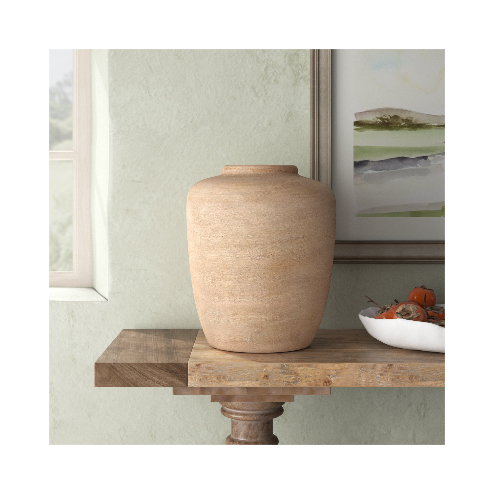 Felicie Ceramic Table Vase, 15.75" H x 13.05" W x 12.95" D