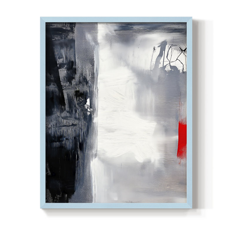 Abstrait, imprimé encadré - prêt à accrocher -, Bleu, H 10 po x l 8 po