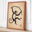 Leaping Chimpanzee Japandi - Wrapped Canvas-1586006050-1586006051