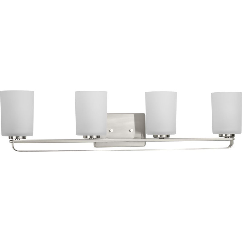 Éclairage pour meuble-lavabo à intensité variable à 4 lumières, Nickel brossé