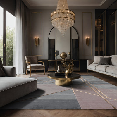 Tapis gris soyeux et moelleux