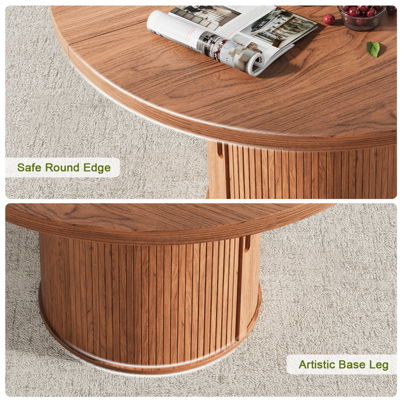 47" Round Dining Table With Stronge Drawer