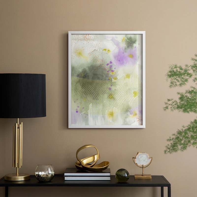 «Veil Of Sunshine II», reproduction encadrée - bois massif, H 11 po x l 9 po, Blanc