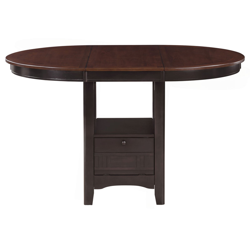 Hester Chestnut Extension Counter Dining Table, 36.25"H x 42"L x 42"W, Chestnut