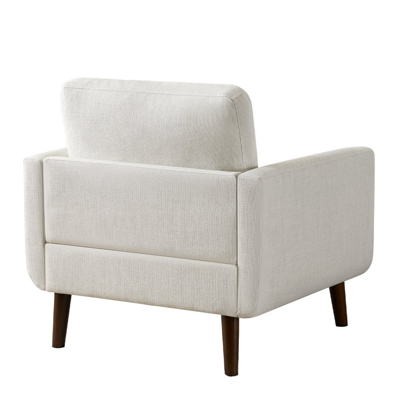 Fauteuil de 37 po de large Maritess, Lin ivoire