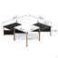 Ensemble de 4 tables basses gigognes, forme carrée réglable-6932469