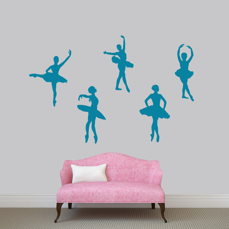 Ensemble d'adhésif décoratif ballerines, Bleu sarcelle, Oui