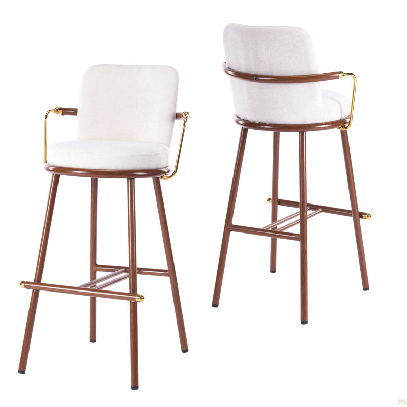 Ensemble de 2 tabourets de bar rembourrés Chaya