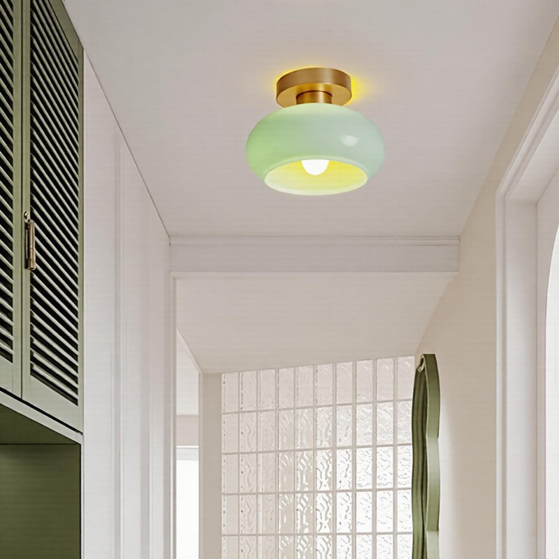 Verre semi-encastré vert, H 9,84 po x l 11,02 po x P 11,02 po