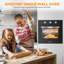 Four mural électrique simple de 24 po 2,72 pi³ 2800 W, 6 modes de cuisson, convection, commandes à bouton, verre noir, conception intégrée