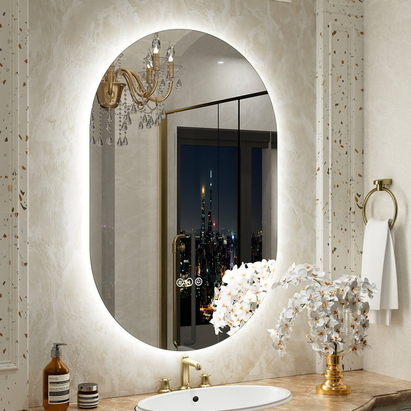 Aevar UL Certified LED Anti-Fog Tempered Glass Bathroom/Vanity Mirror with 3-Year Warranty, 30" x 20"