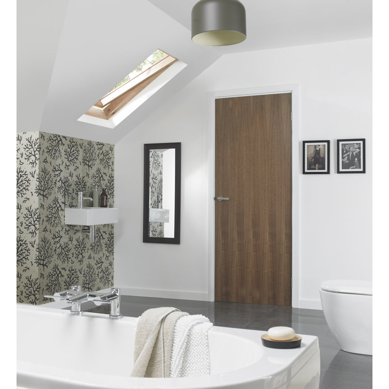  Walnut Fire Door Lacquered, 198.1 cm H x 83.8 cm W x 4.4 cm D