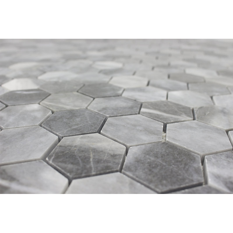 2" HONEYCOMB POLISHED MOSAICS, Bardiglio
