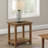 Distressed Brown Wood End Table with Shelf-1621096496