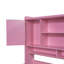 Lit simple multifonctionnel avec bureau pratique, chaise gracieuse et bibliothèque de tête de lit, rose adaptable-205700569