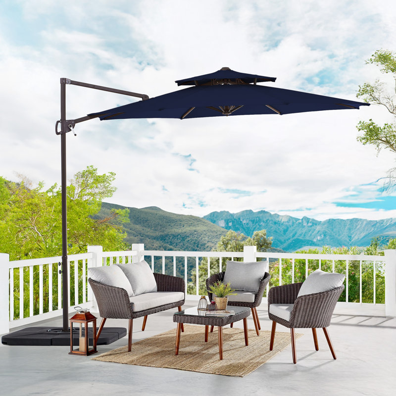  Parasol en porte-à-faux 120 "avec inclinaison pour patio 120", Marine