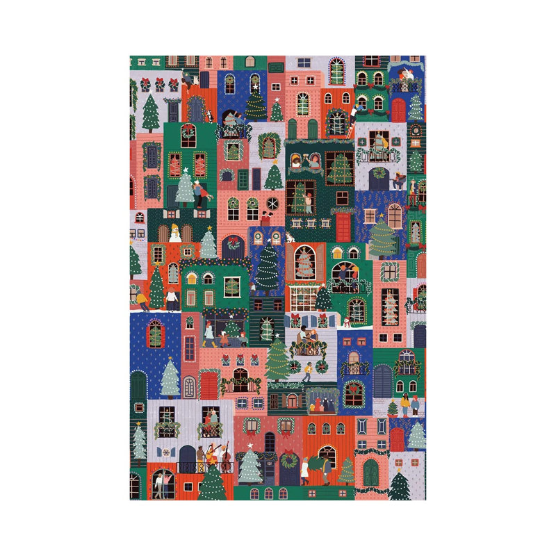 Christmas Town by Ceyda Alasar - Gallery-Wrapped Canvas Giclée on Canvas, 20.32 cm H x 30.48 cm W, Wrapped Canvas