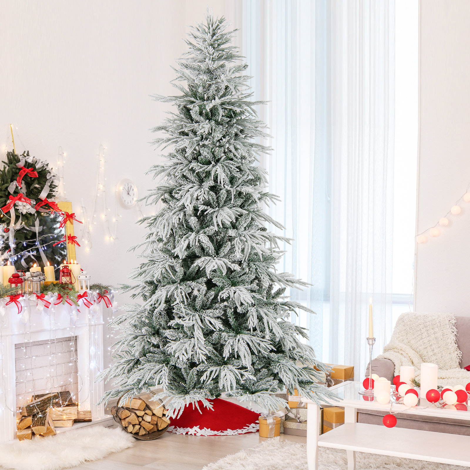 Pre-Lit Christmas Tree, 8' H