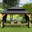 Pavillon de jardin en bois massif 13 'x 11' Joyside